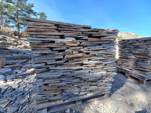 Плитняк златолит серебристый для фасада купить в Воскресенске