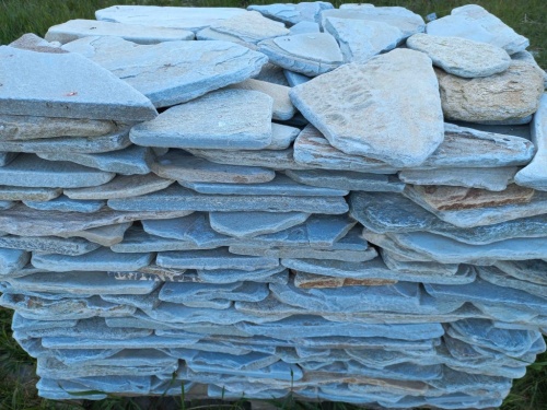 Плитняк златолит зелёный галтованный для цоколя купить в Воскресенске