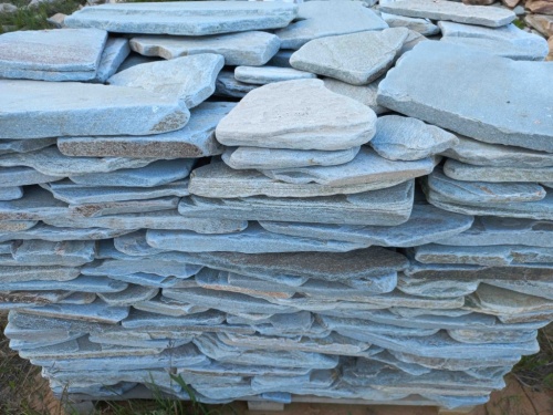 Плитняк златолит зелёный галтованный для цоколя купить в Воскресенске